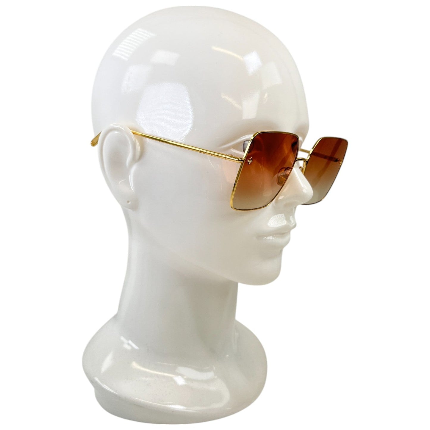 Women's Lv Charm Square Sunglasses Gold