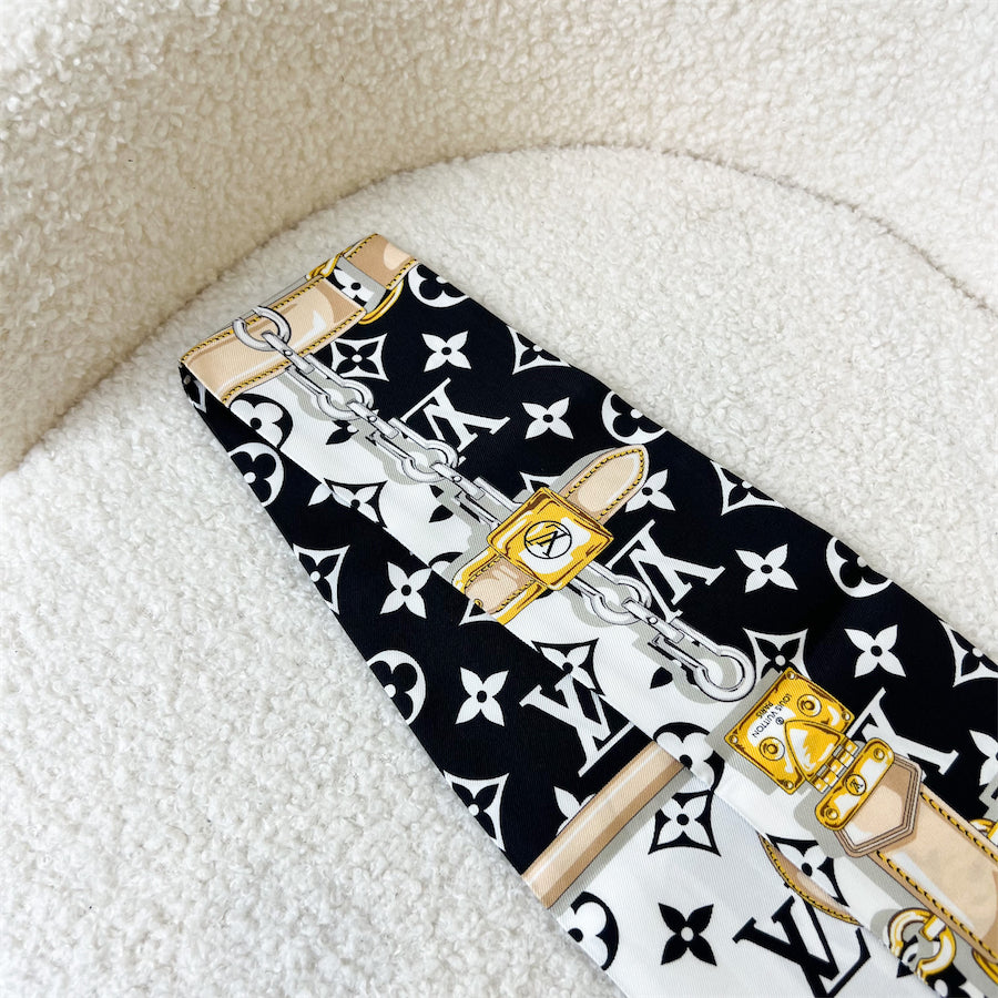 LV Twilly in Black, White and Gold
