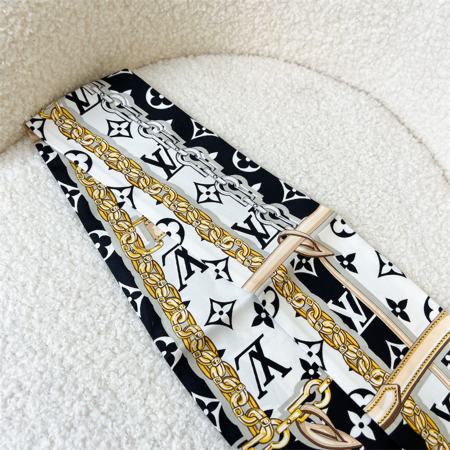 LV Twilly in Black, White and Gold