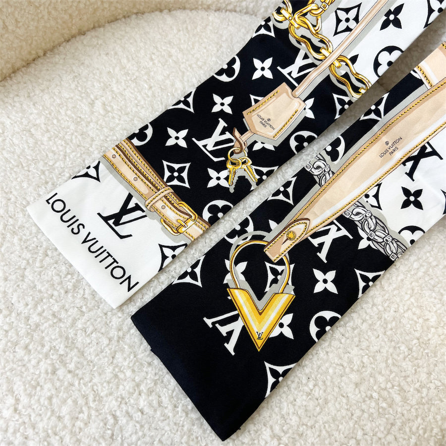 LV Twilly in Black, White and Gold