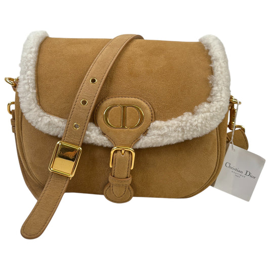 Women's Bobby Medium Suede Shearling Bag Brown