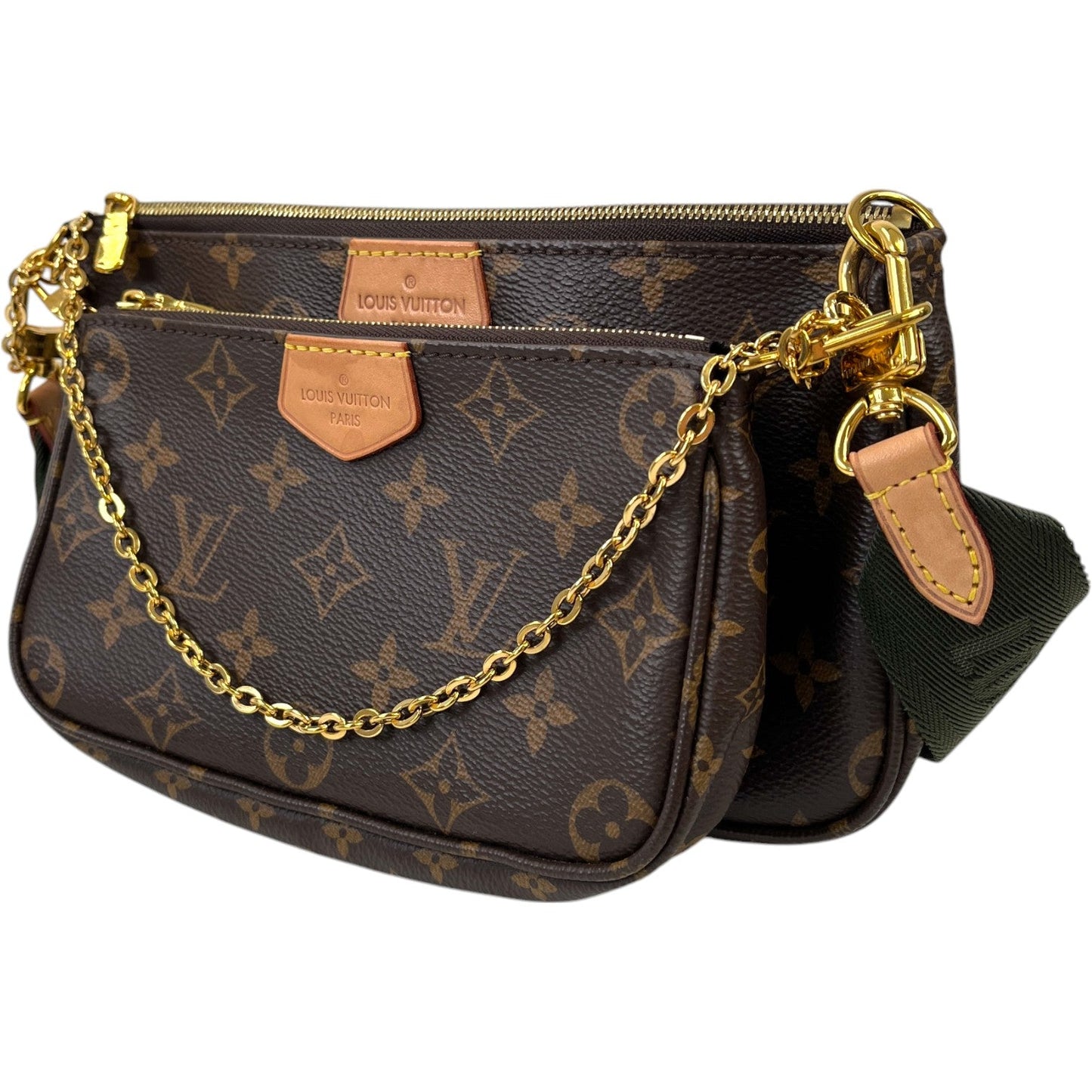 Women's Multi Pochette Accessories Bag Brown