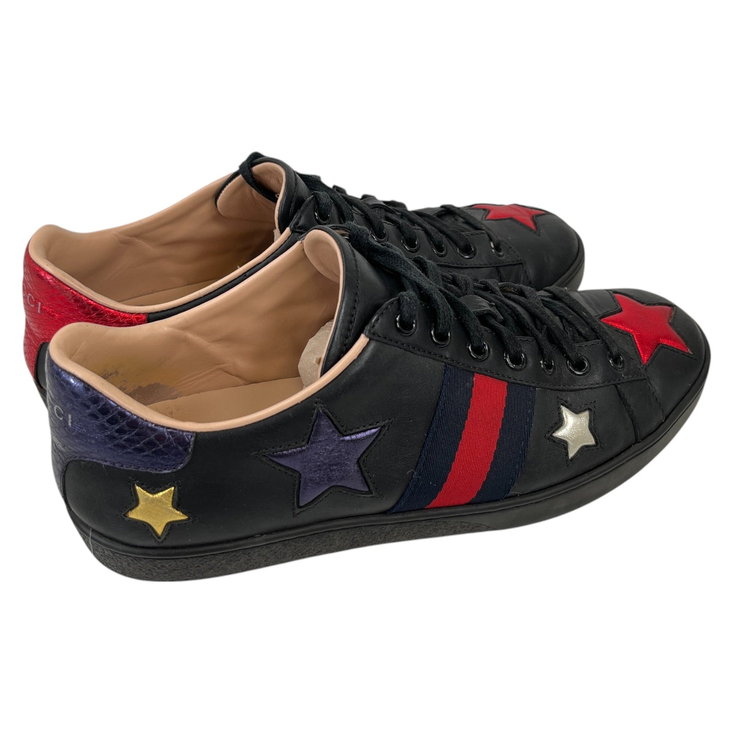 Women's Ace Metallic Star Low Trainers Navy Size EU 39 / UK 6