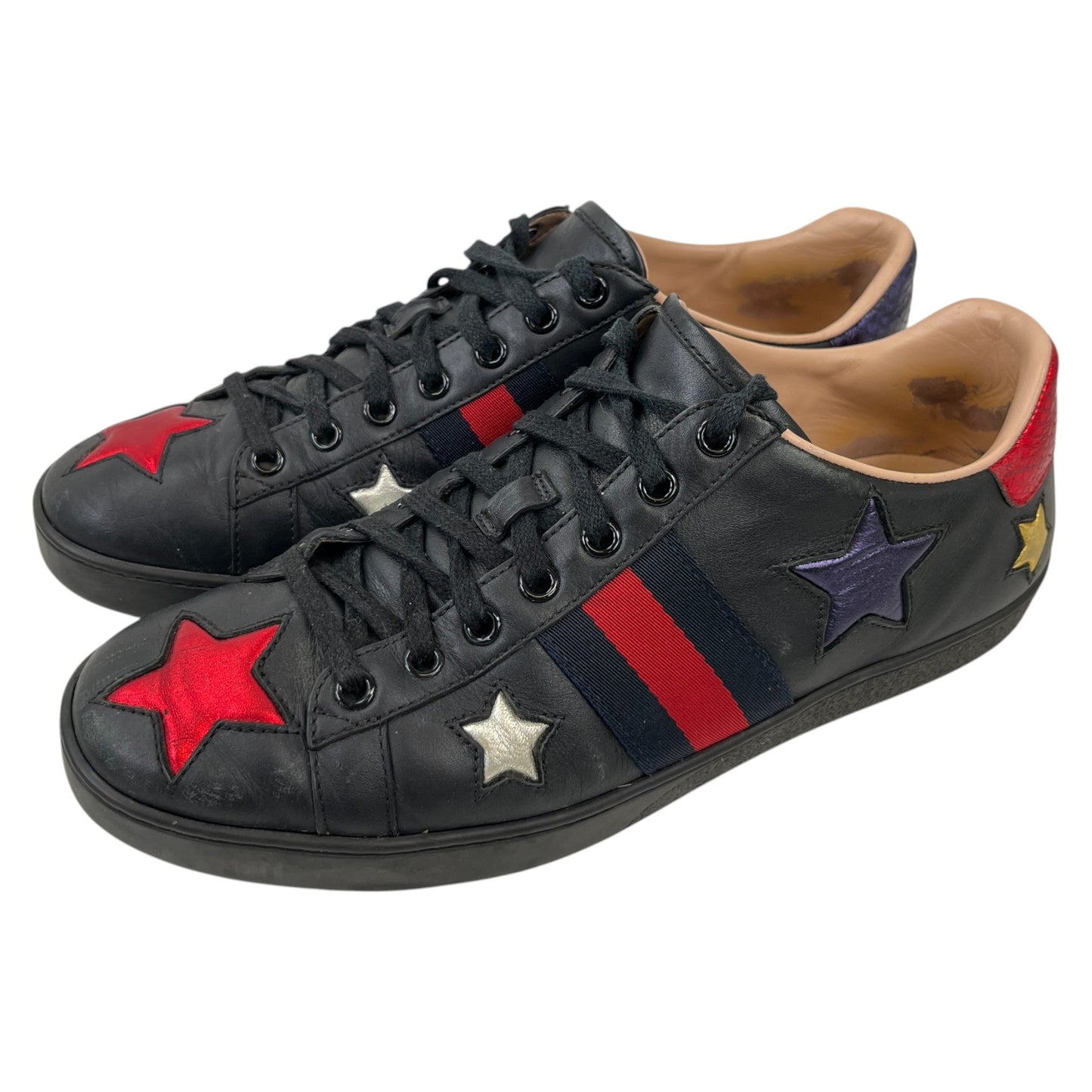 Women's Ace Metallic Star Low Trainers Navy Size EU 39 / UK 6