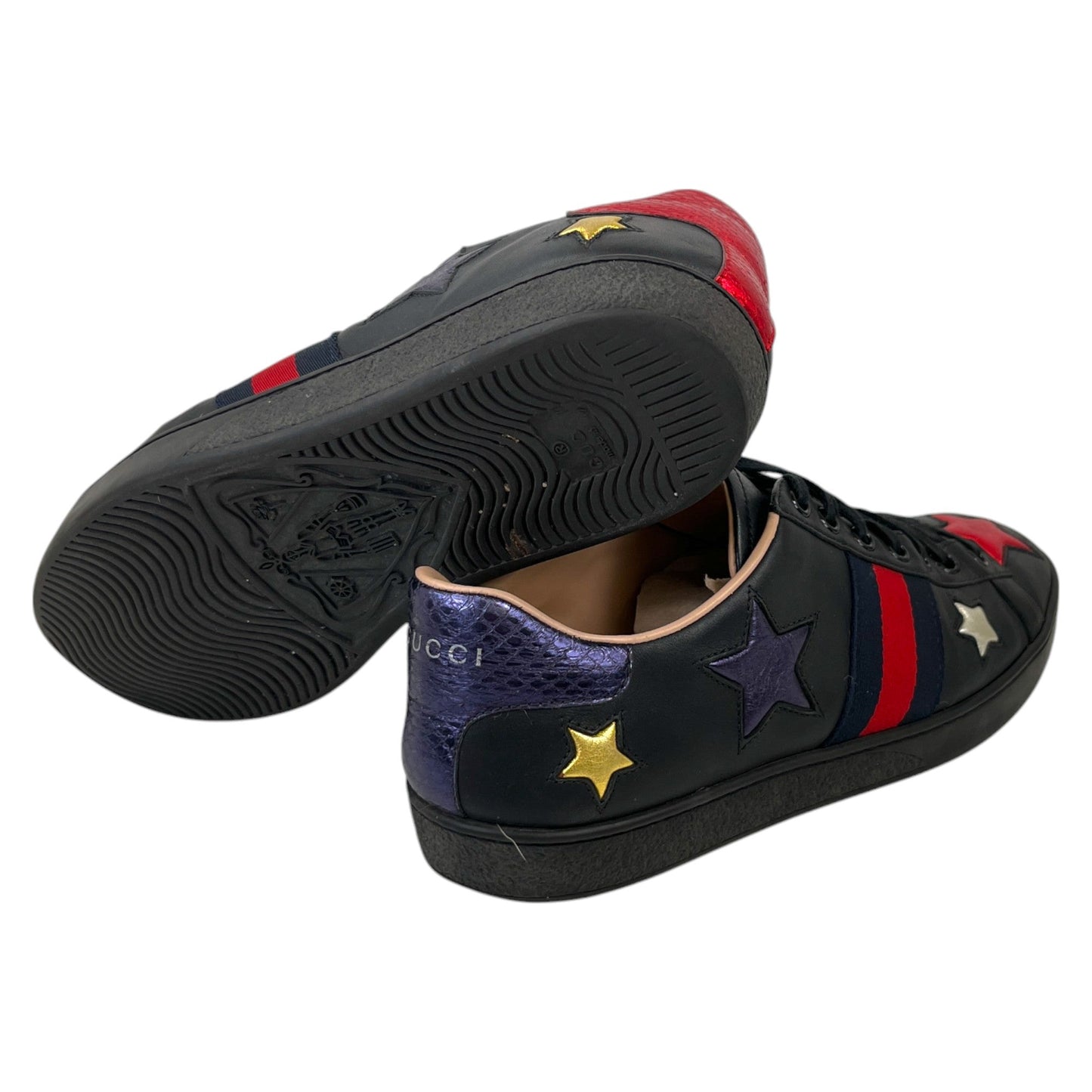 Women's Ace Metallic Star Low Trainers Navy Size EU 39 / UK 6