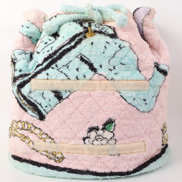 Chanel Around 1992 Made Pile Multi Print Backpack Baby Pink/ Multi