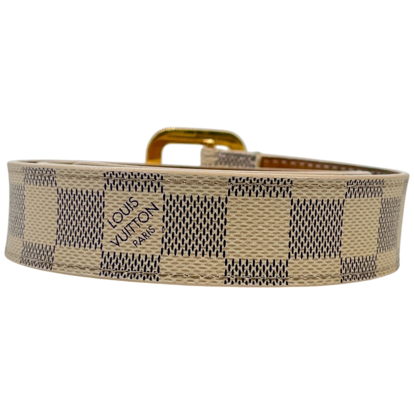 Women's Damier Azur Belt Cream Size 80CM / UK 8