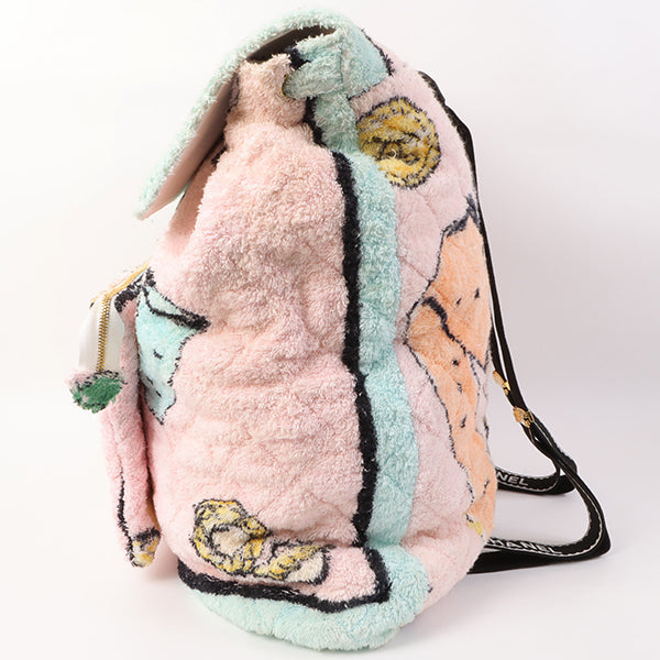 Chanel Around 1992 Made Pile Multi Print Backpack Baby Pink/ Multi