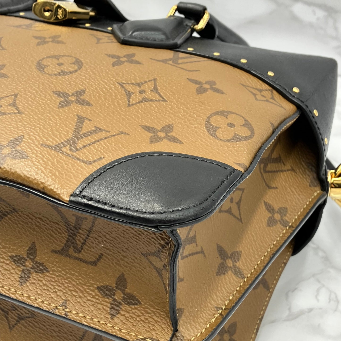 LOUIS VUITTON Monogram Reverse City Maru 2way Shoulder bag