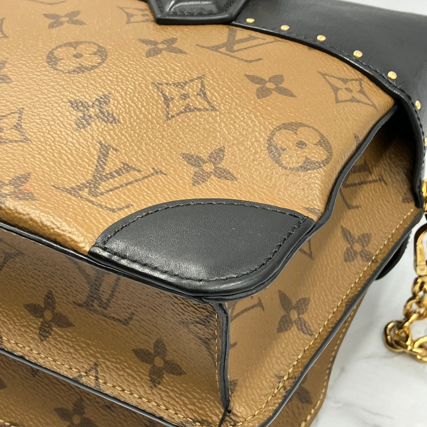 LOUIS VUITTON Monogram Reverse City Maru 2way Shoulder bag