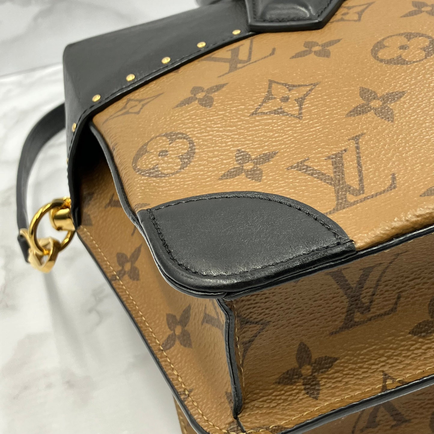 LOUIS VUITTON Monogram Reverse City Maru 2way Shoulder bag