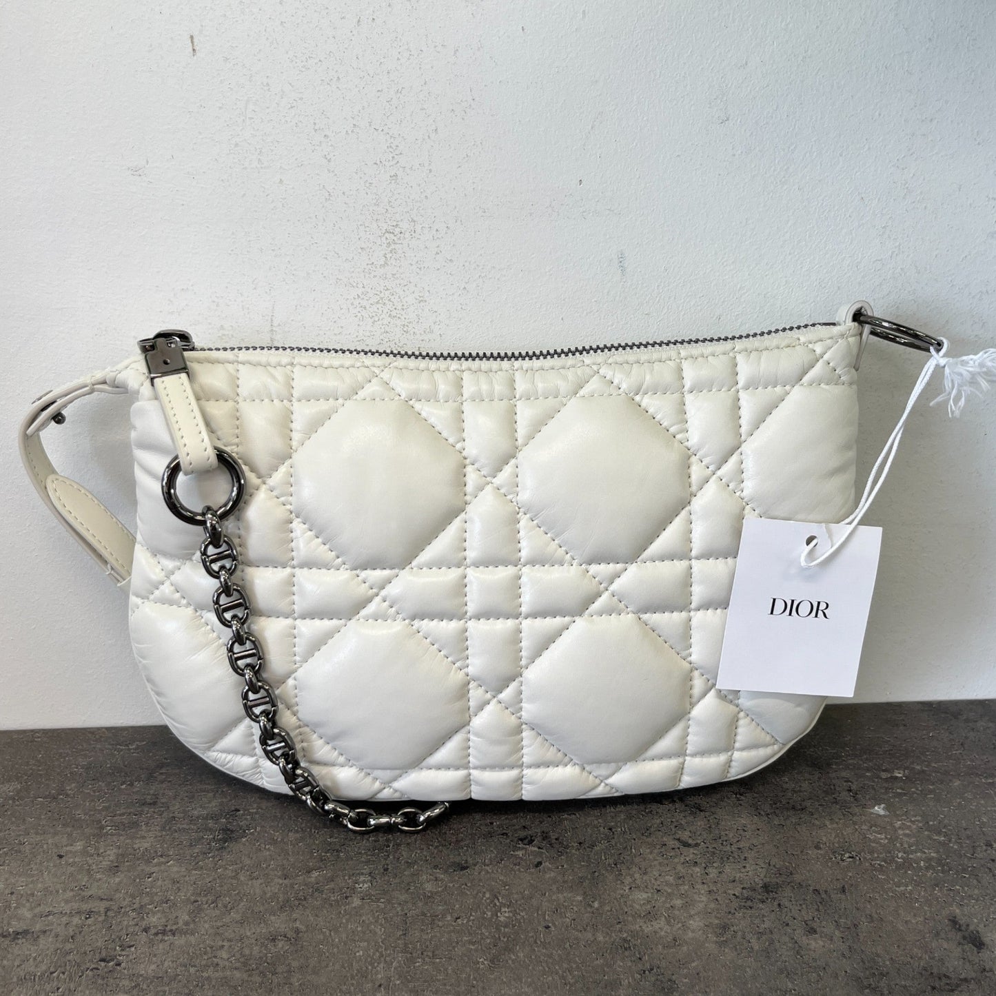 Women's Quilted Caro Tulip Handbag White