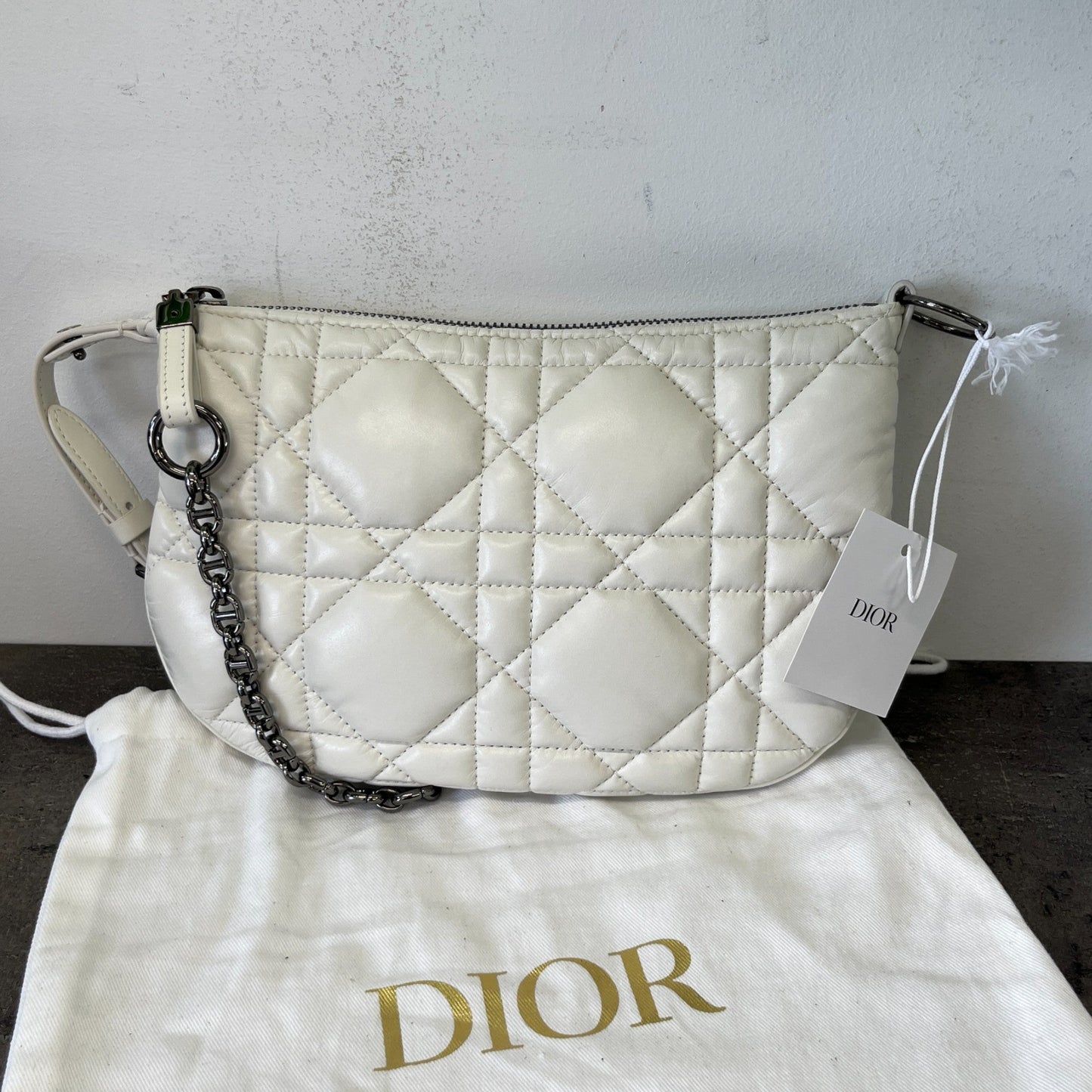 Women's Quilted Caro Tulip Handbag White