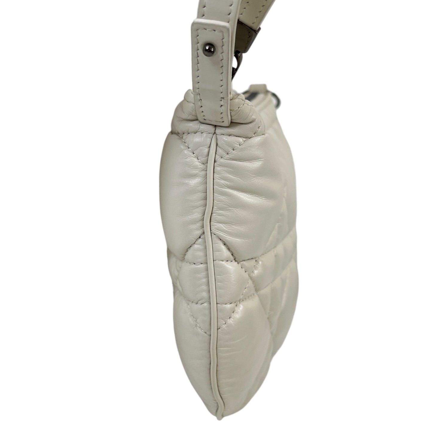 Women's Quilted Caro Tulip Handbag White