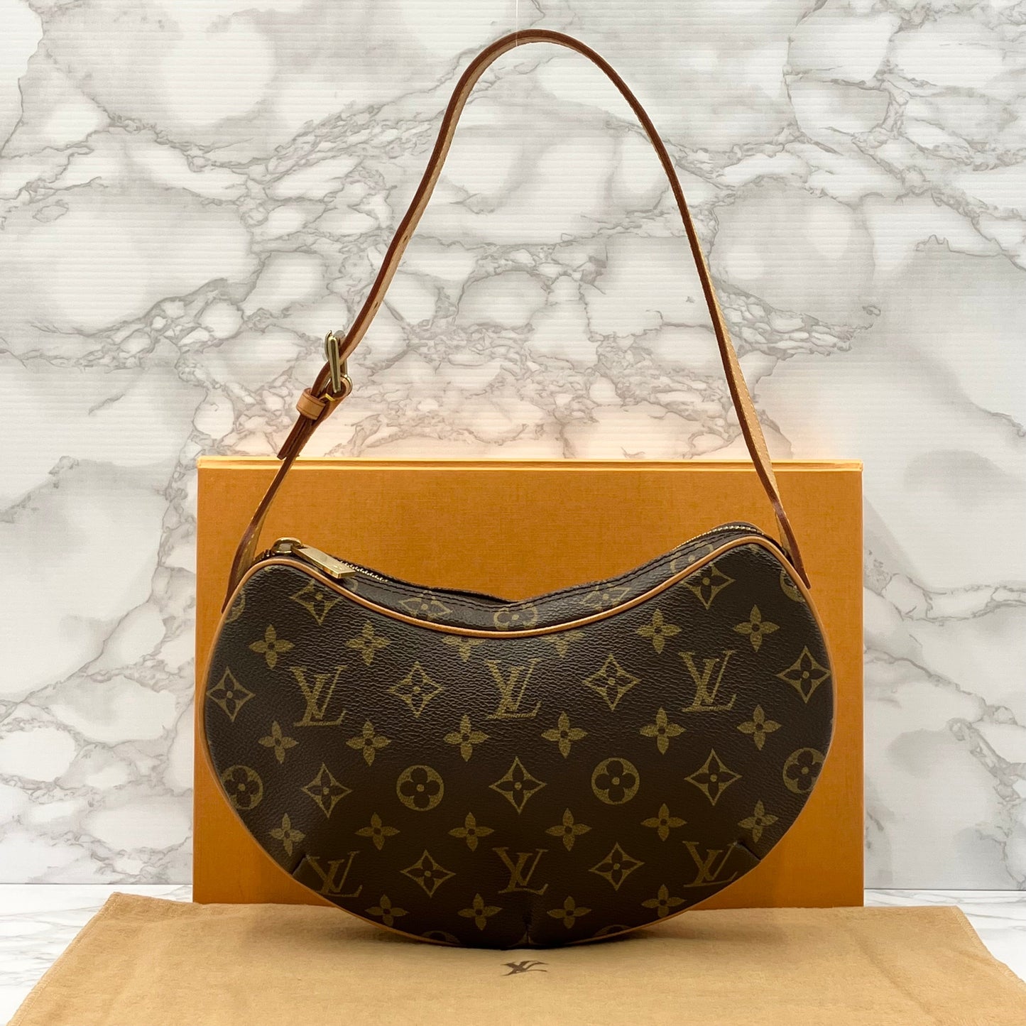 LOUIS VUITTON Monogram croissant PM shoulder bag