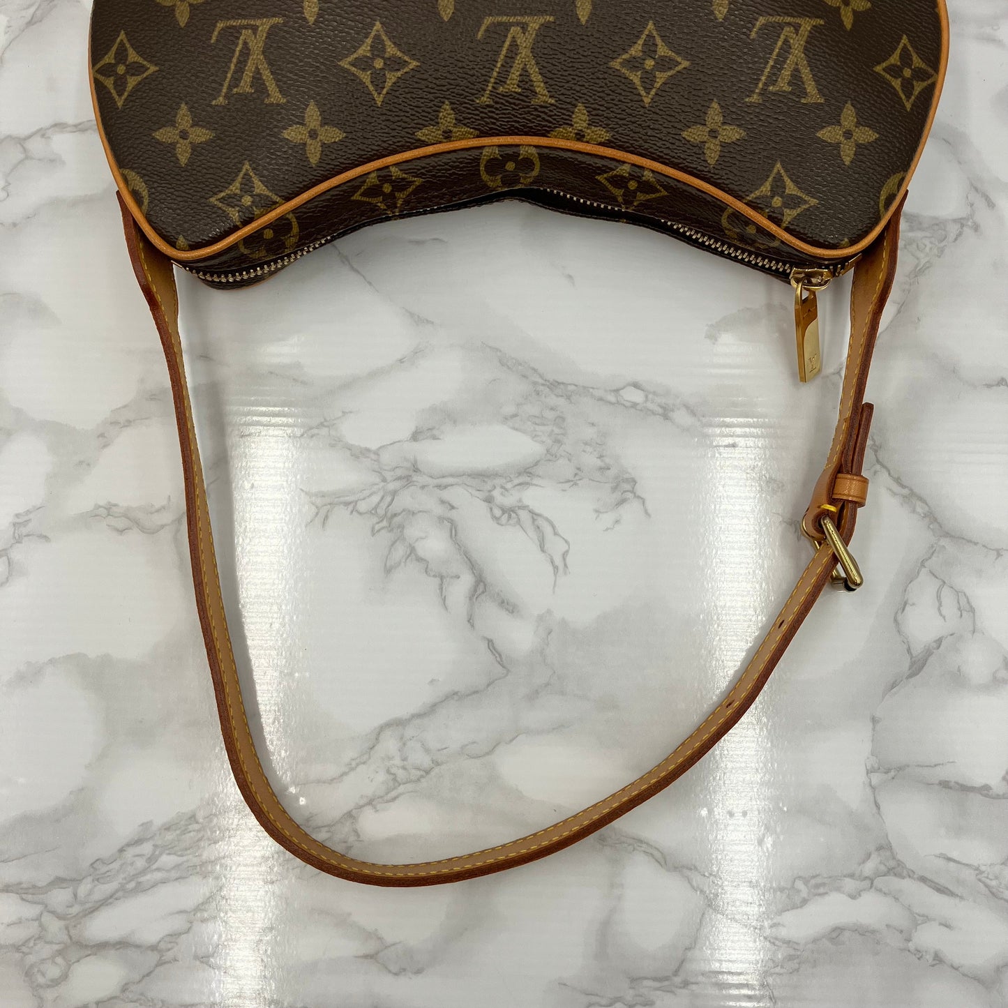 LOUIS VUITTON Monogram croissant PM shoulder bag