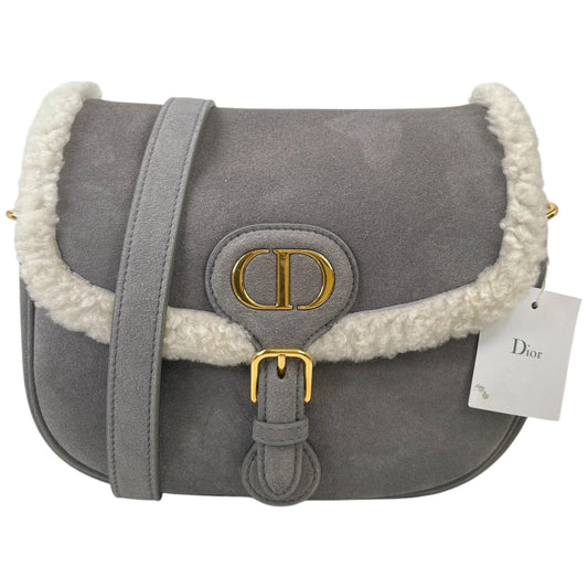 Women's Medium Bobby Suede Shearling Bag Grey