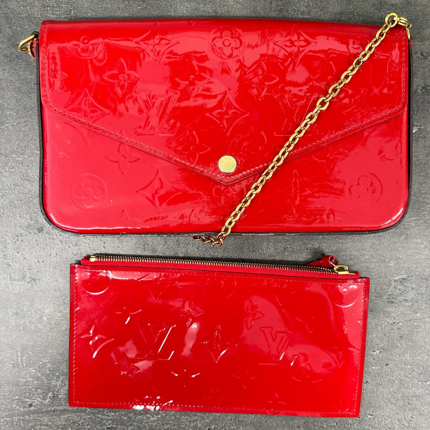 Women's Vernis Pochette Felicie Handbag Red