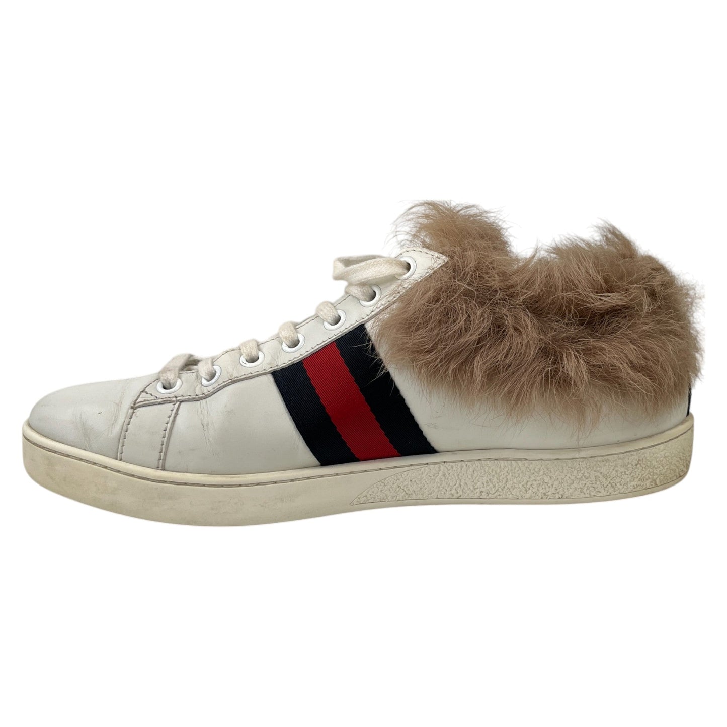 Women's Ace Fur Low Trainers White Size EU 38 / UK 5