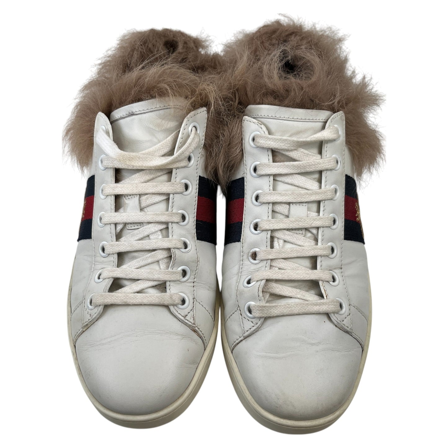 Women's Ace Fur Low Trainers White Size EU 38 / UK 5