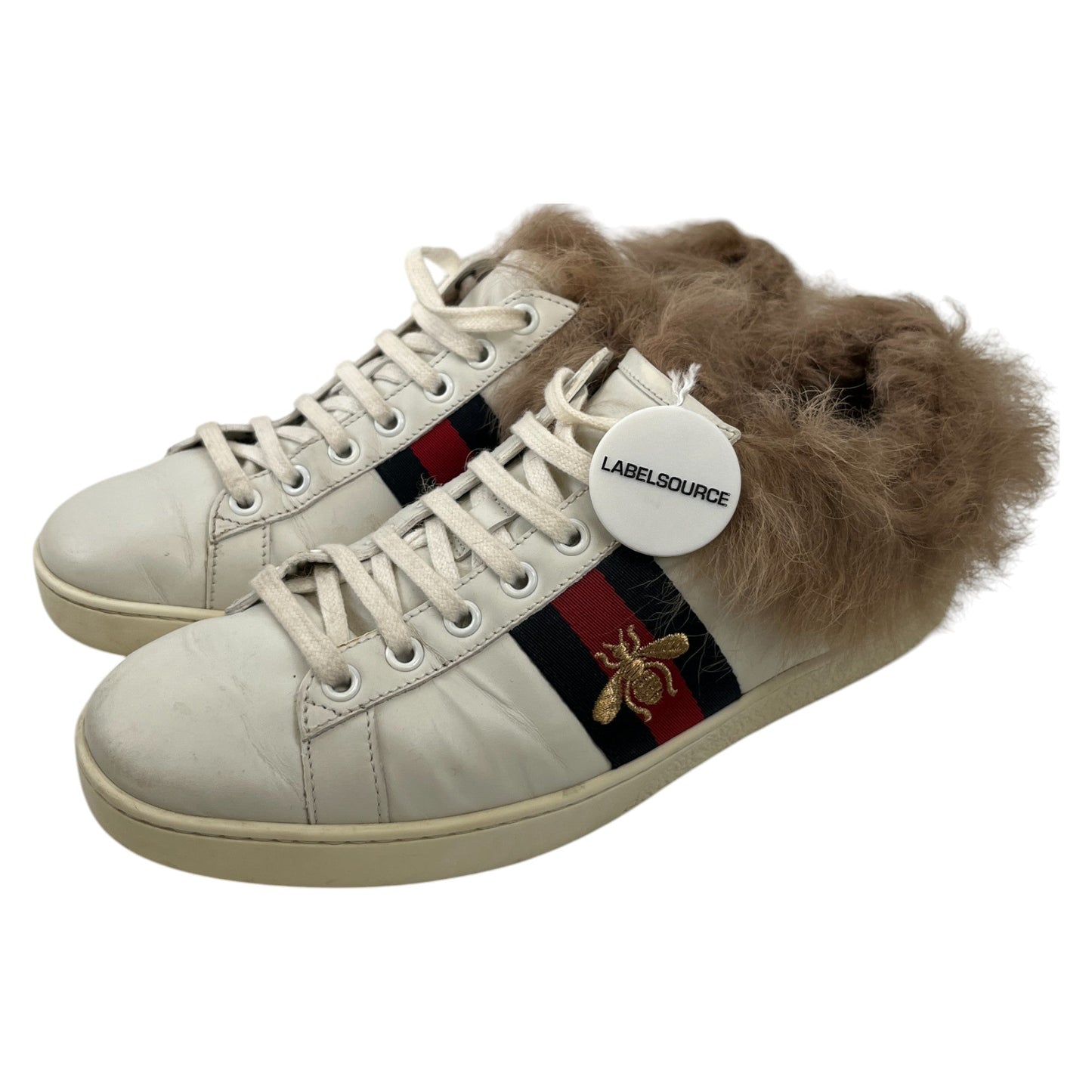 Women's Ace Fur Low Trainers White Size EU 38 / UK 5