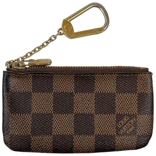 Women's Key Pouch Damier Ebene Keyring Brown