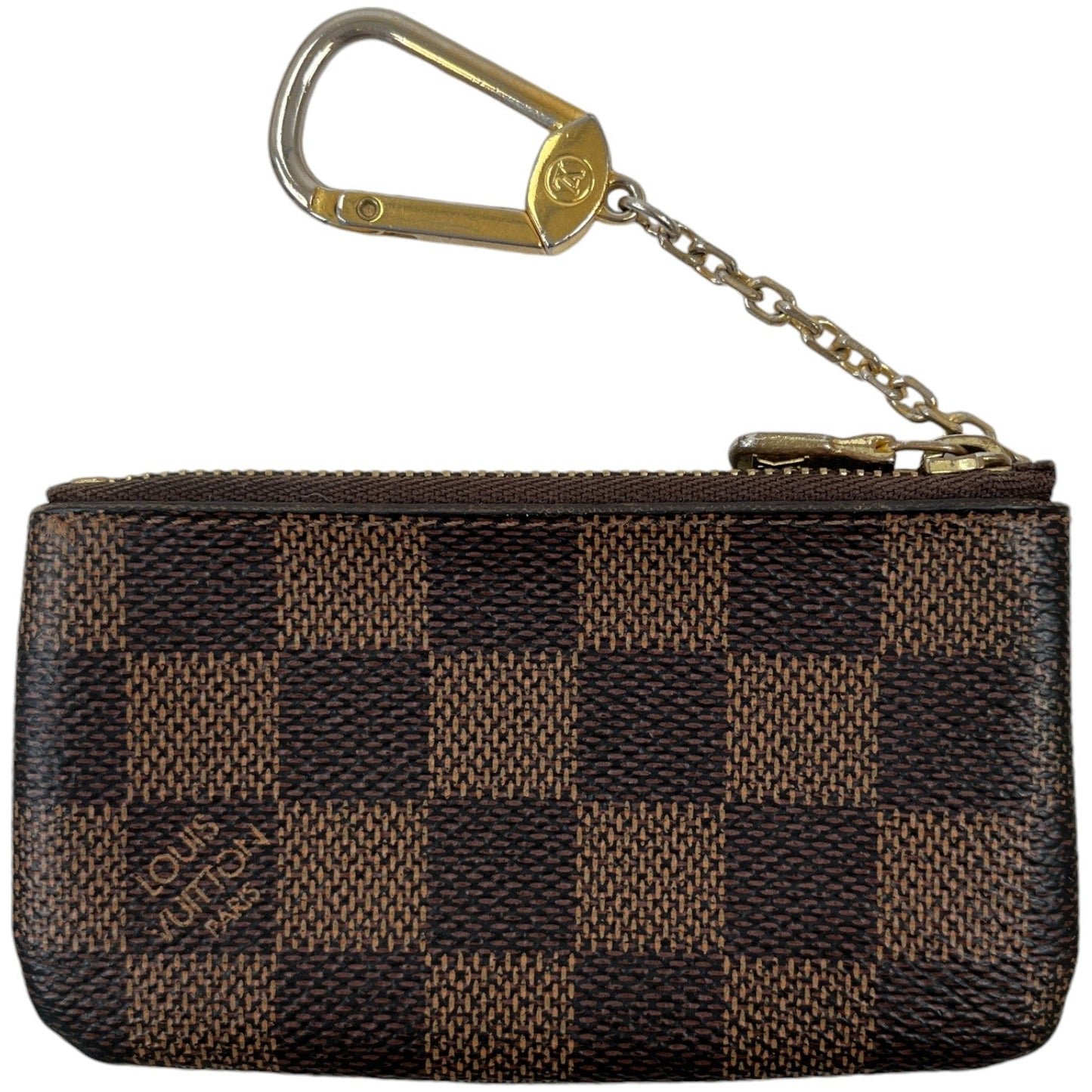 Women's Key Pouch Damier Ebene Keyring Brown