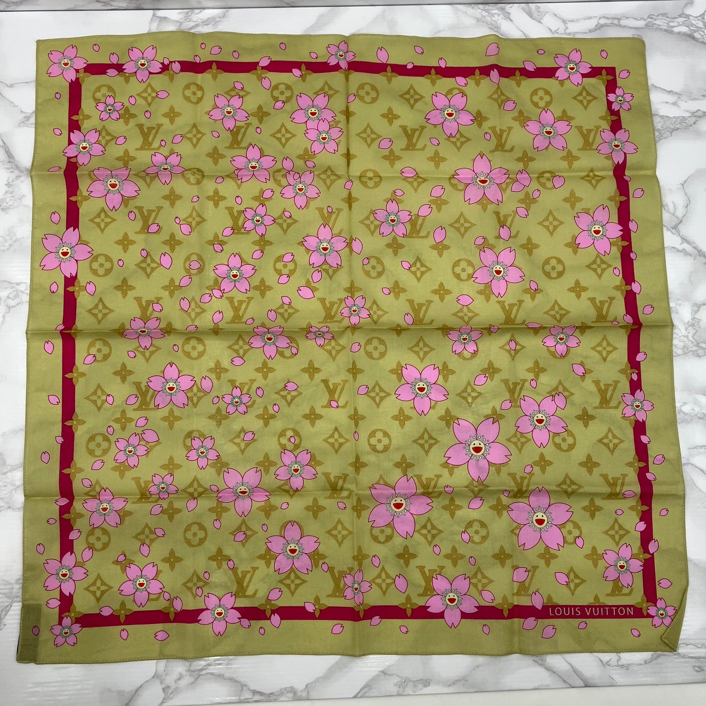 LOUIS VUITTON scarf Takashi Murakami