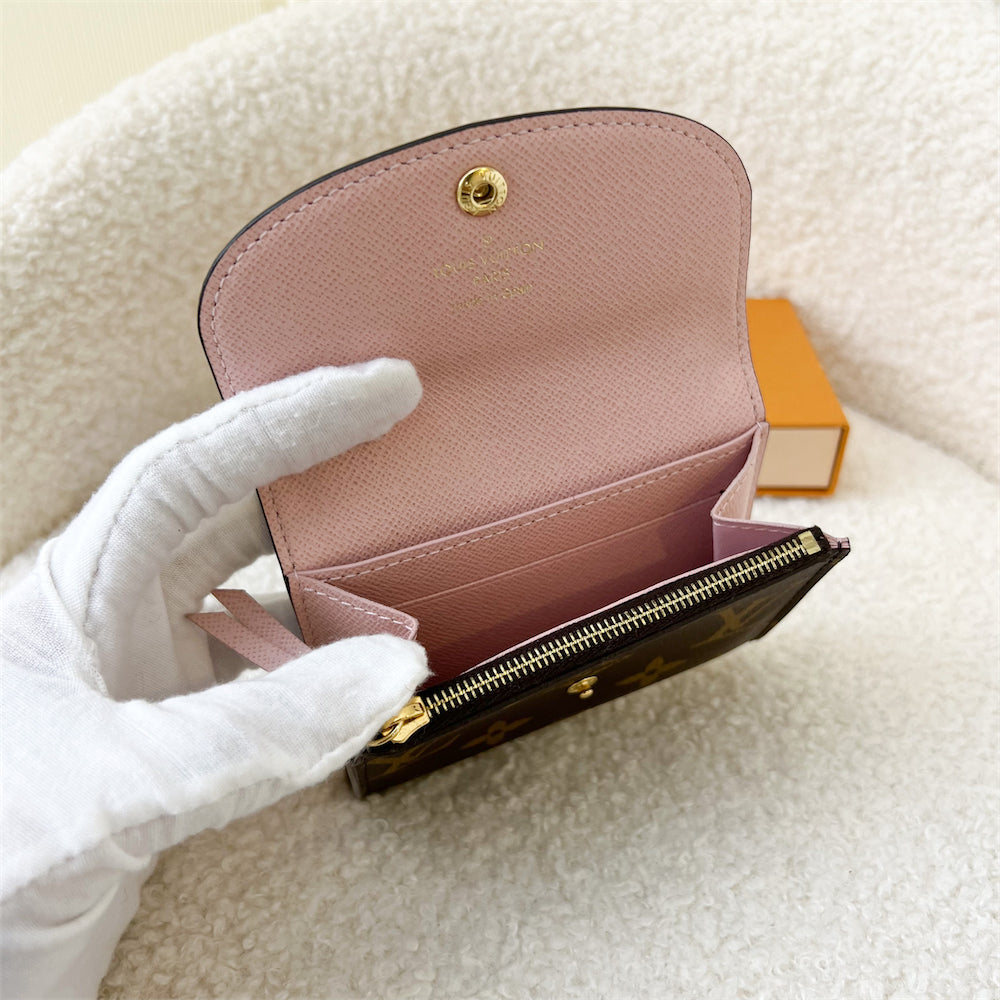 LV Rosalie Coin Purse in Monogram Canvas, Rose Ballerine Interior and GHW