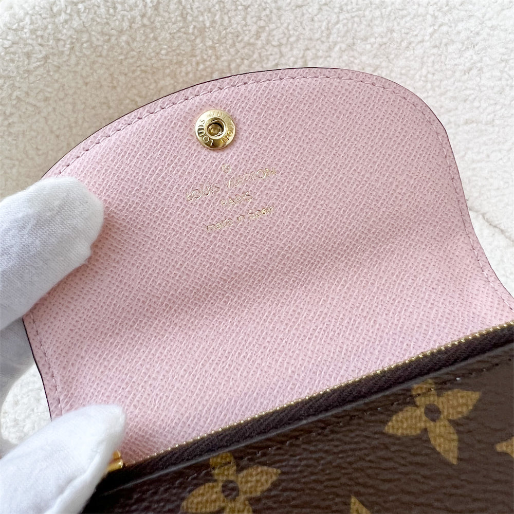 LV Rosalie Coin Purse in Monogram Canvas, Rose Ballerine Interior and GHW