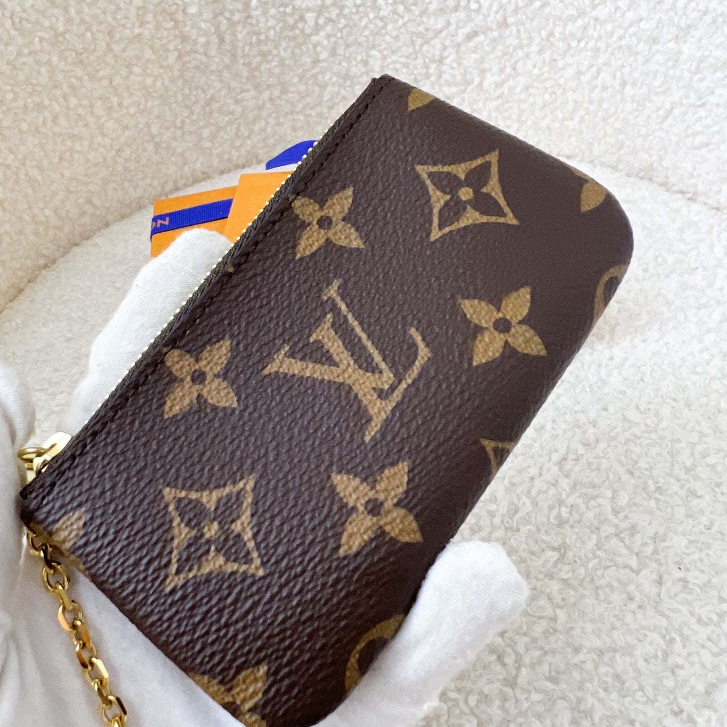 LV Key Cles Pouch in Monogram Canvas GHW