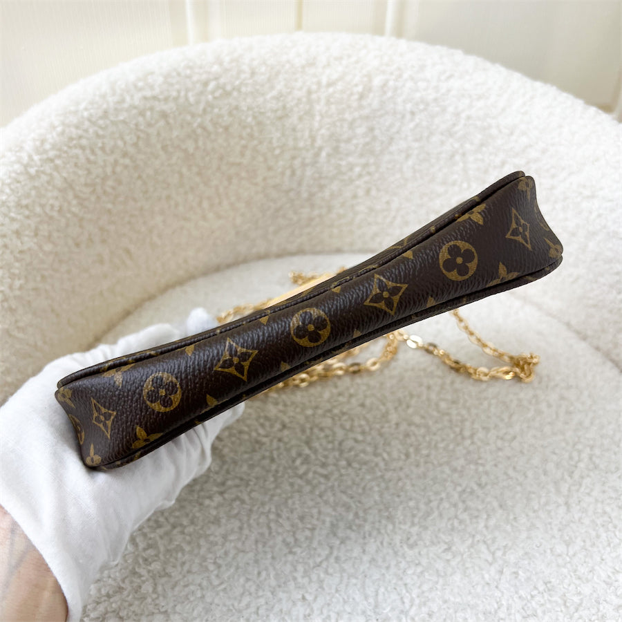 LV Multi Pochette Smaller Pochette in Monogram Canvas GHW