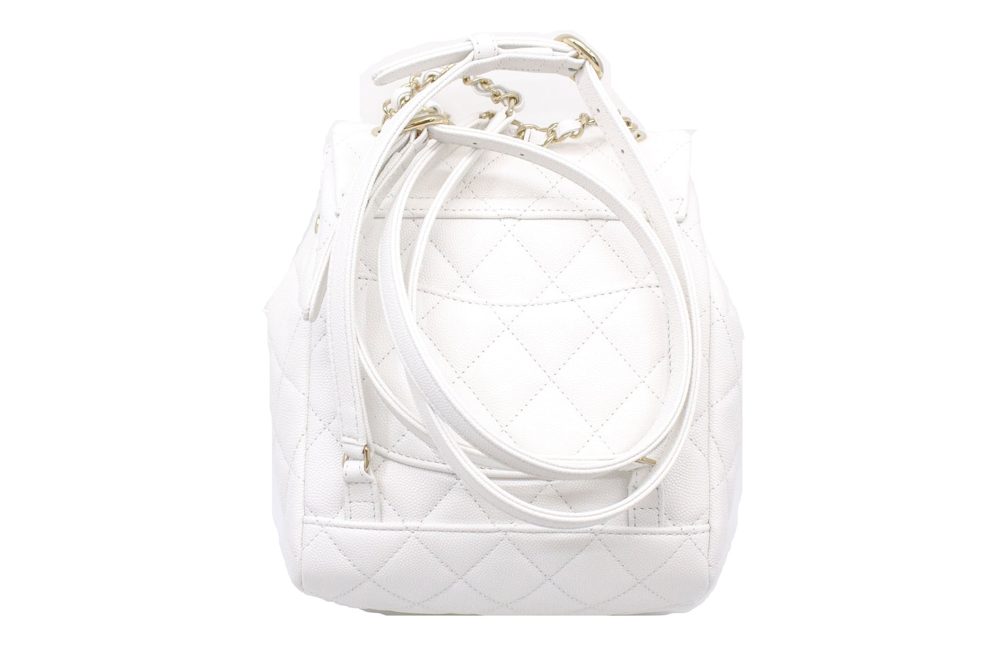 Chanel AS4058 B10876 23S Backpack White / 10601 Caviar Backpacks Pbhw