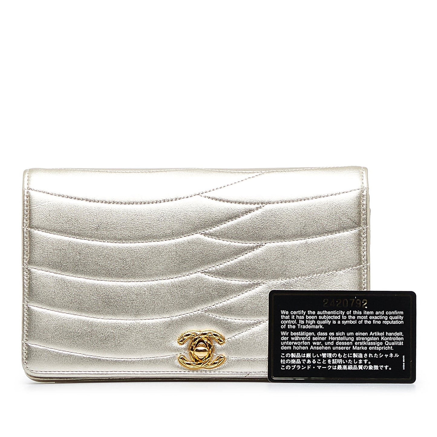 CHANEL CC Leather Clutch Bag