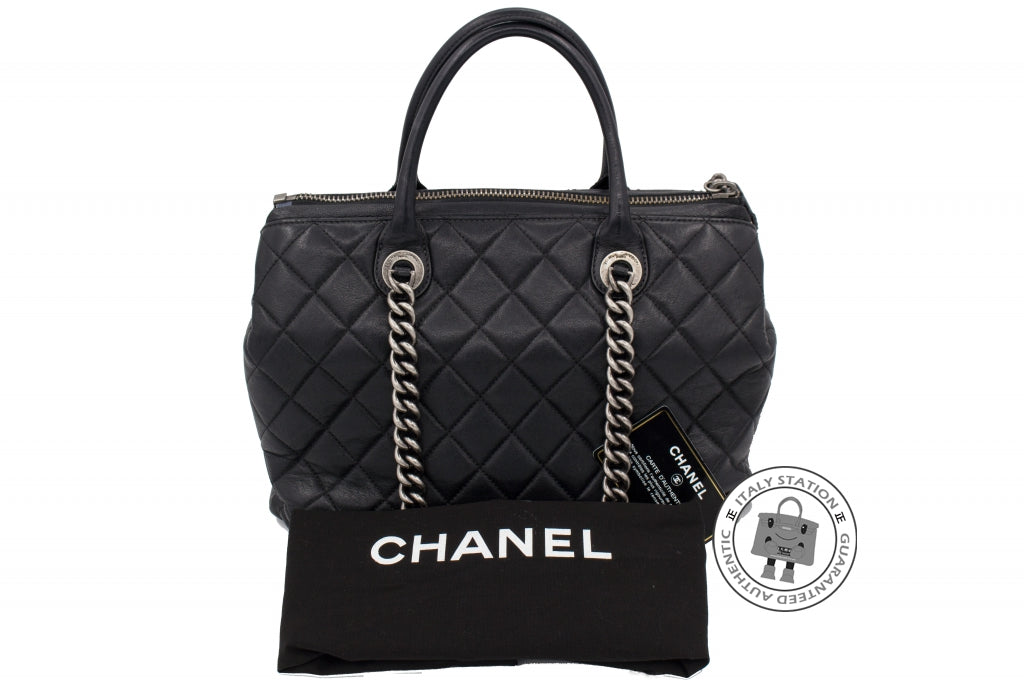 Chanel A92748 Y10466 New Large Chanel Boy Chained Tote Bag Handle Calf Black Calfskin Shoulder Bags Sbhw