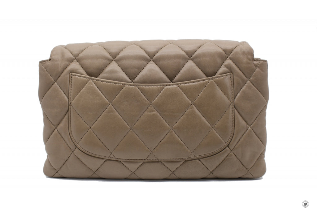 Chanel A48634 Y04639 Quilted Flap  Taupe / 81344 Lambskin Shoulder Bags Shw