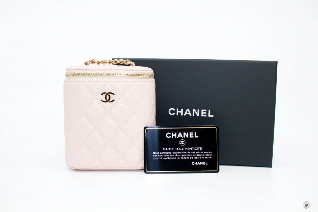 Chanel AP1466Y33352 Small Vanity With Classic Chain Pink / NA116 Caviar Shoulder Bags Pbhw