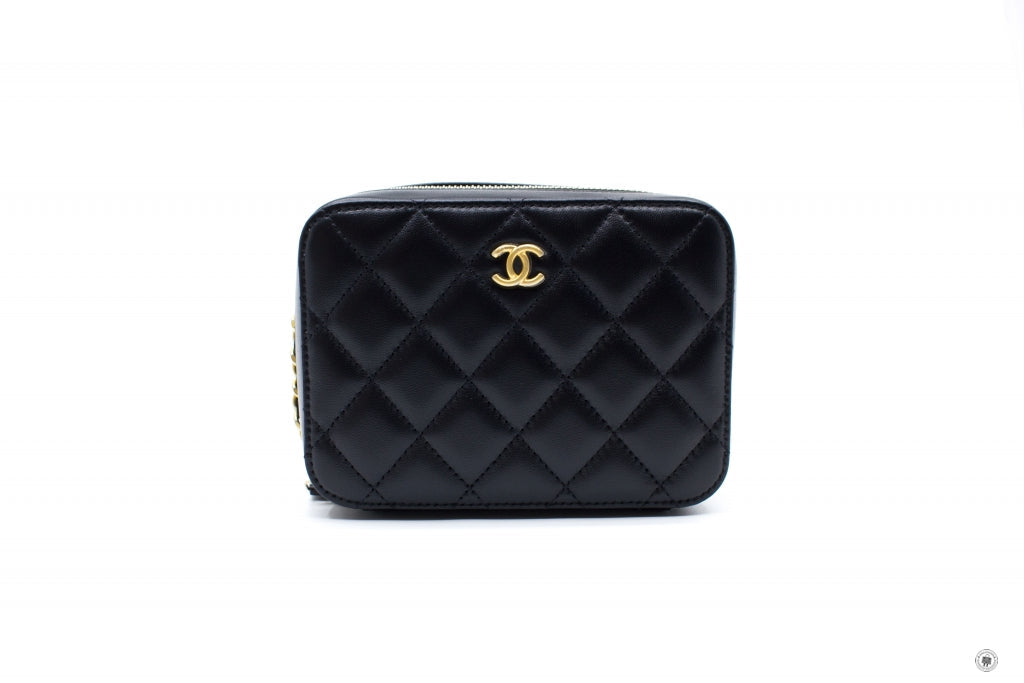 Chanel AP2463B02916 Mini Camera Case Black / 94305 Lambskin Shoulder Bags Gbhw