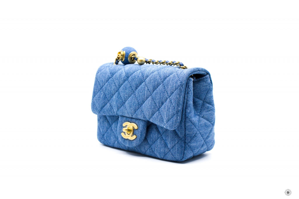 Chanel AS1786B07306 Denim Mini Flap Bag Denim / NG353 Fabric Shoulder Bags Ghw