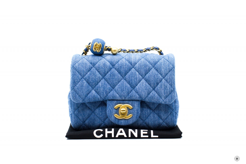 Chanel AS1786B07306 Denim Mini Flap Bag Denim / NG353 Fabric Shoulder Bags Ghw