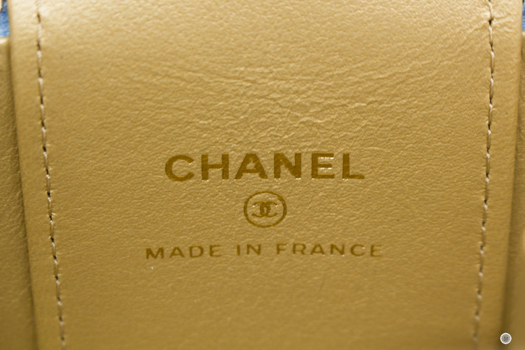 Chanel AP1447B08034 Small Vanity With Chain Crush Light Blue / NH626 Lambskin Shoulder Bags Gbhw