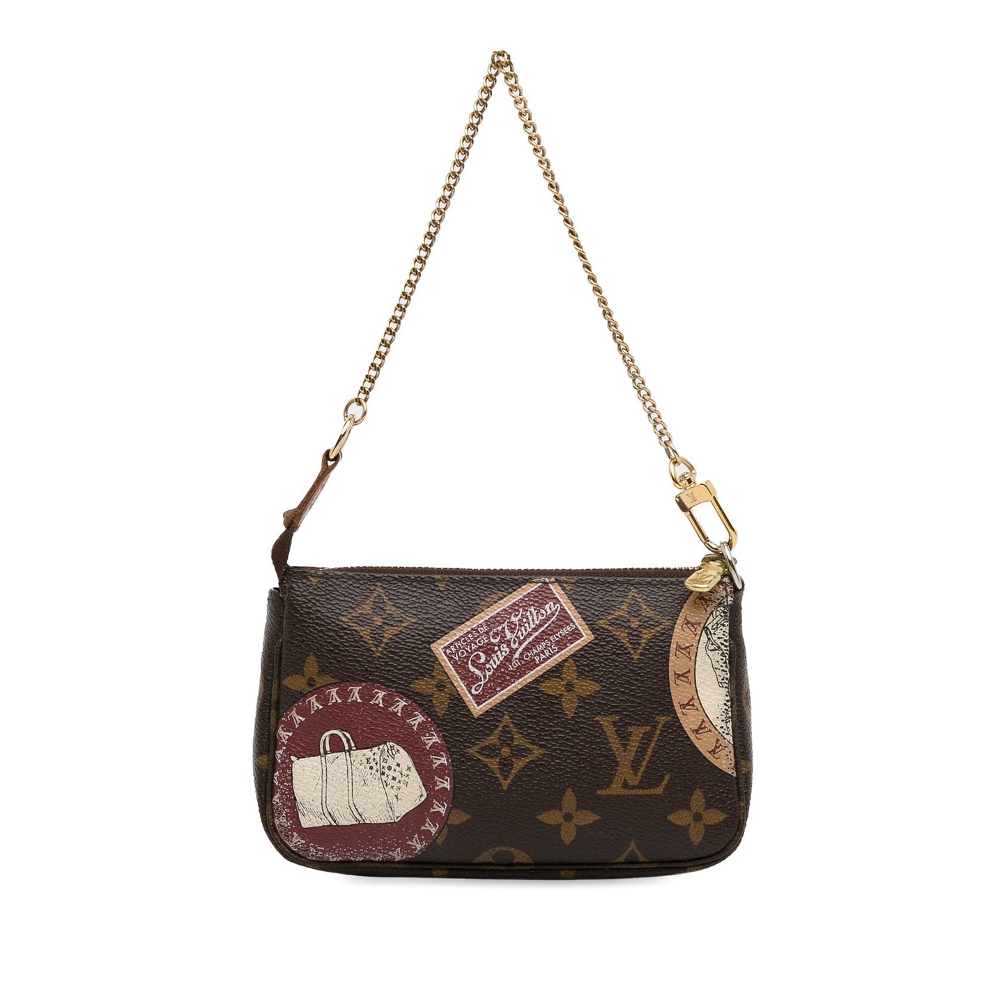 Brown Louis Vuitton Monogram Patch Mini Pochette Accessoires Shoulder Bag