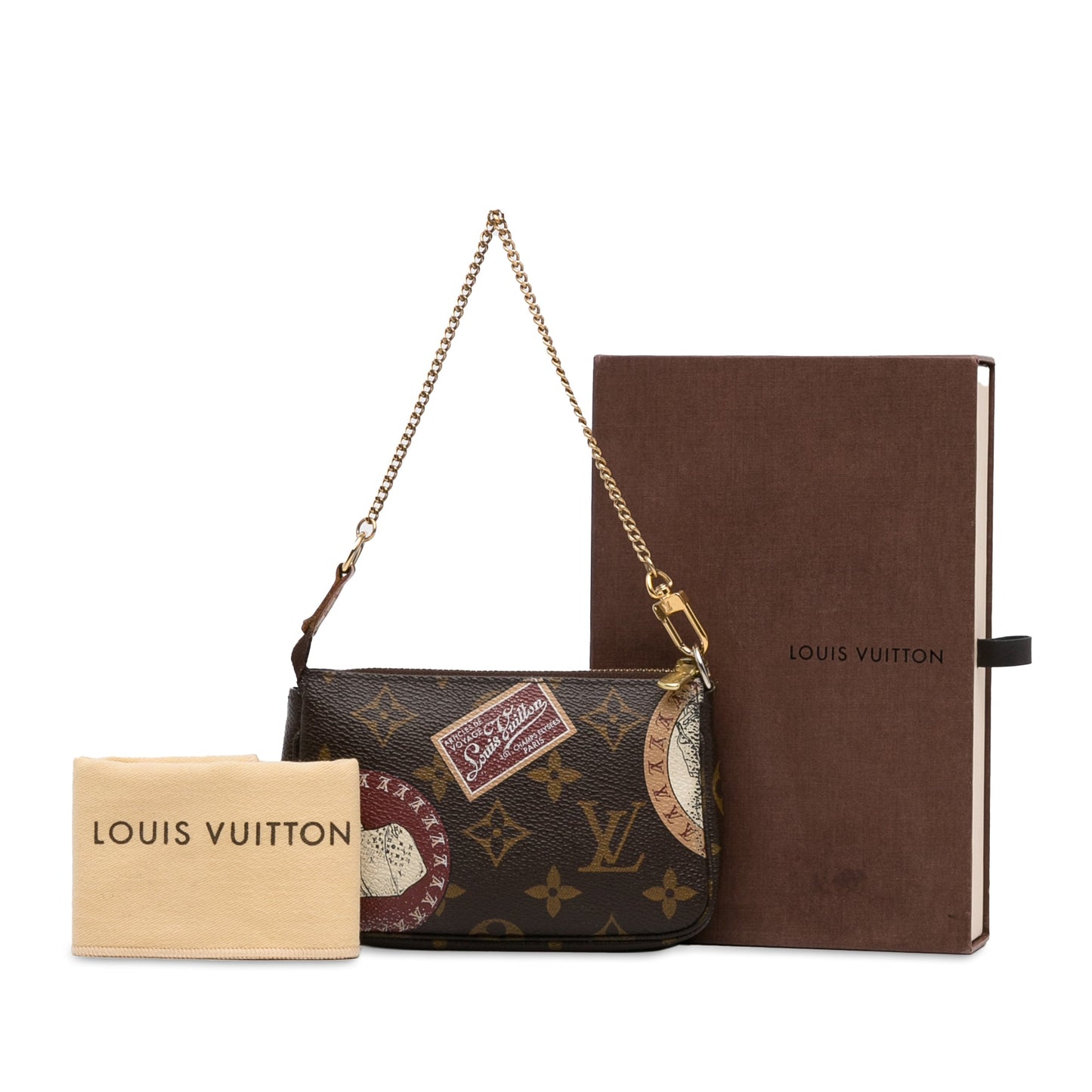 Brown Louis Vuitton Monogram Patch Mini Pochette Accessoires Shoulder Bag