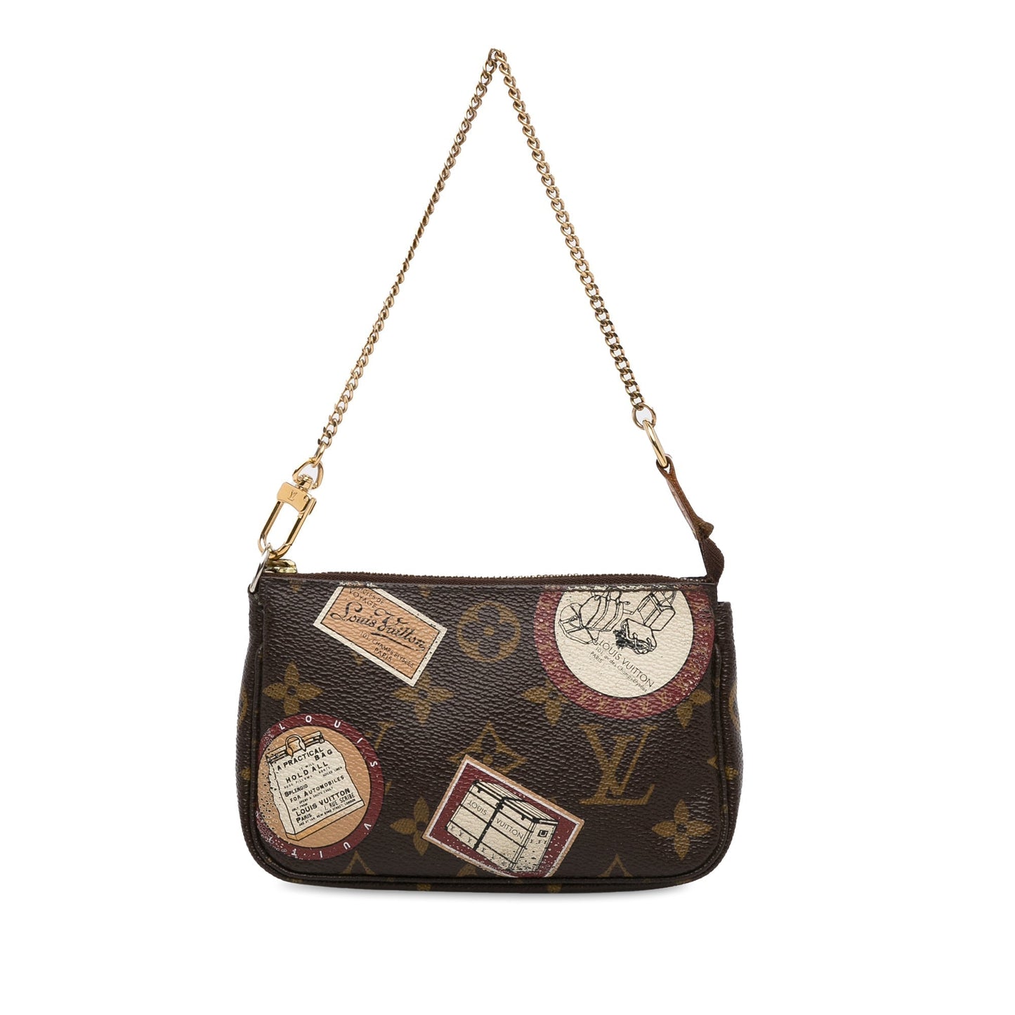 Brown Louis Vuitton Monogram Patch Mini Pochette Accessoires Shoulder Bag