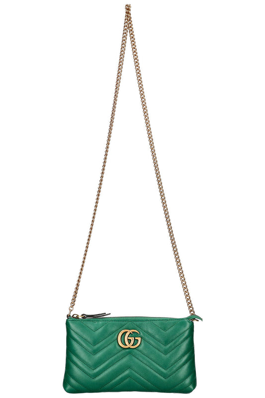 GUCCI Marmont Crossbody Pochette Green