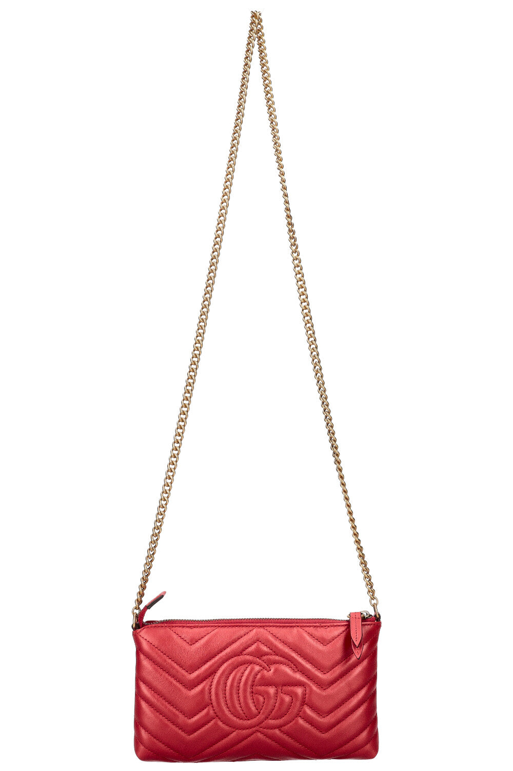 GUCCI Marmont Crossbody Pochette Red