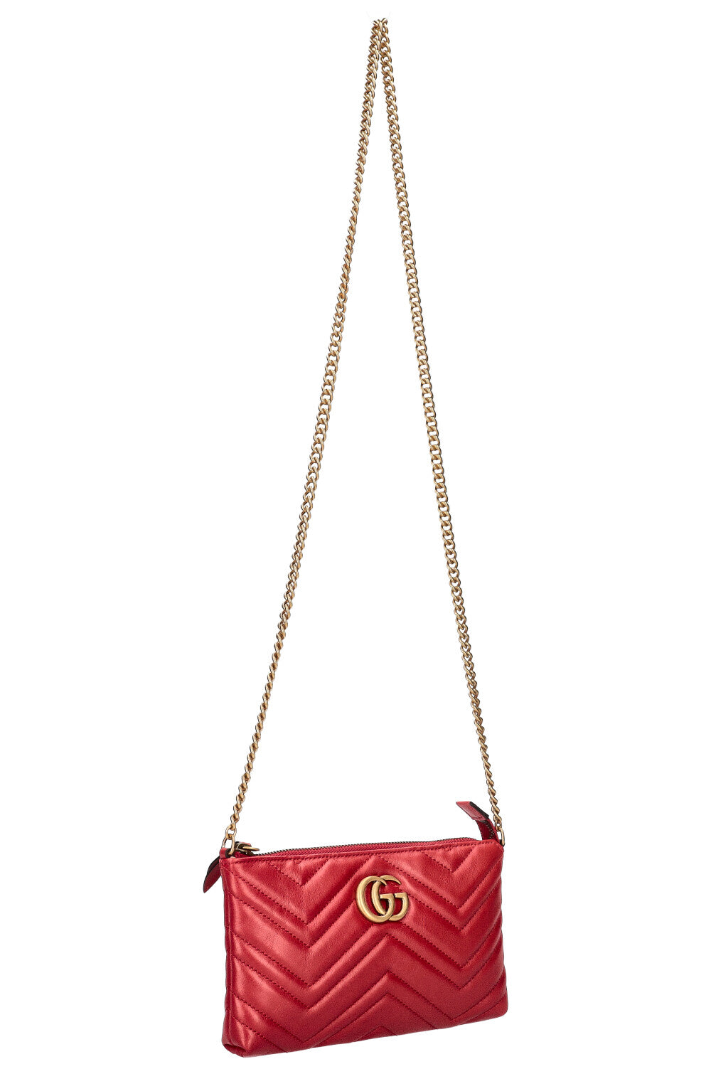 GUCCI Marmont Crossbody Pochette Red