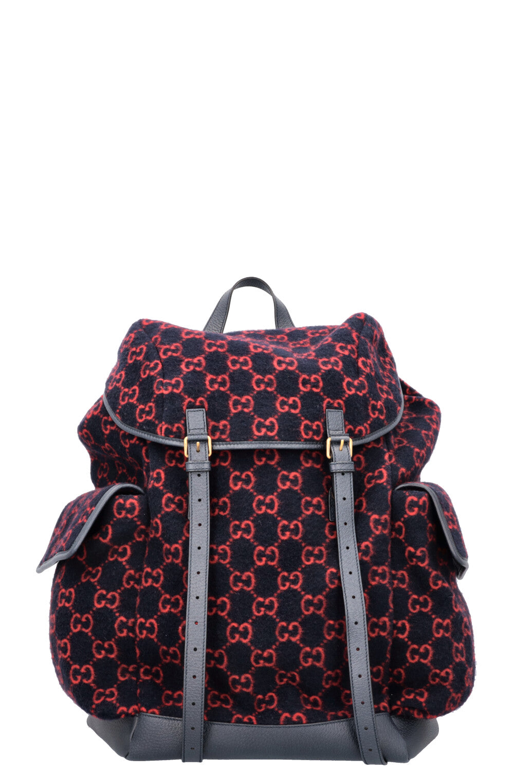 GUCCI GG Large Wool Backpack Navy