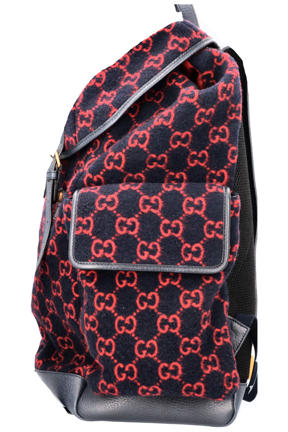 GUCCI GG Large Wool Backpack Navy