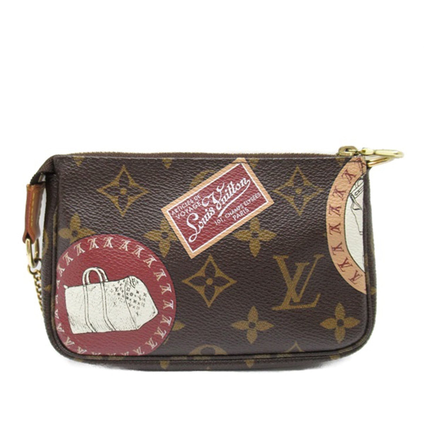 Brown Louis Vuitton Monogram Patch Mini Pochette Accessoires Shoulder Bag